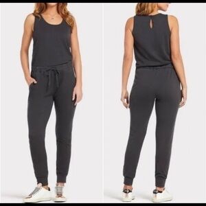Sundry Charcoal Sleeveless Jumpsuit